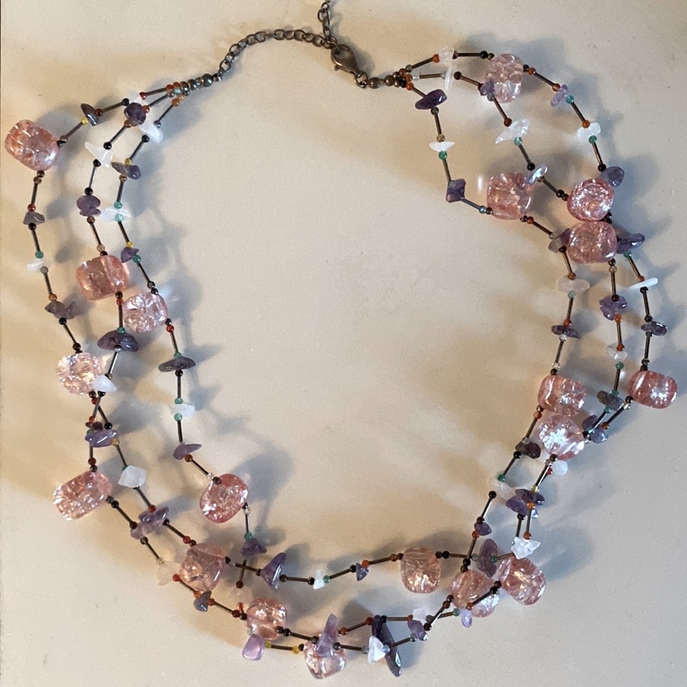 Rose Quartz and Amethyst Necklace